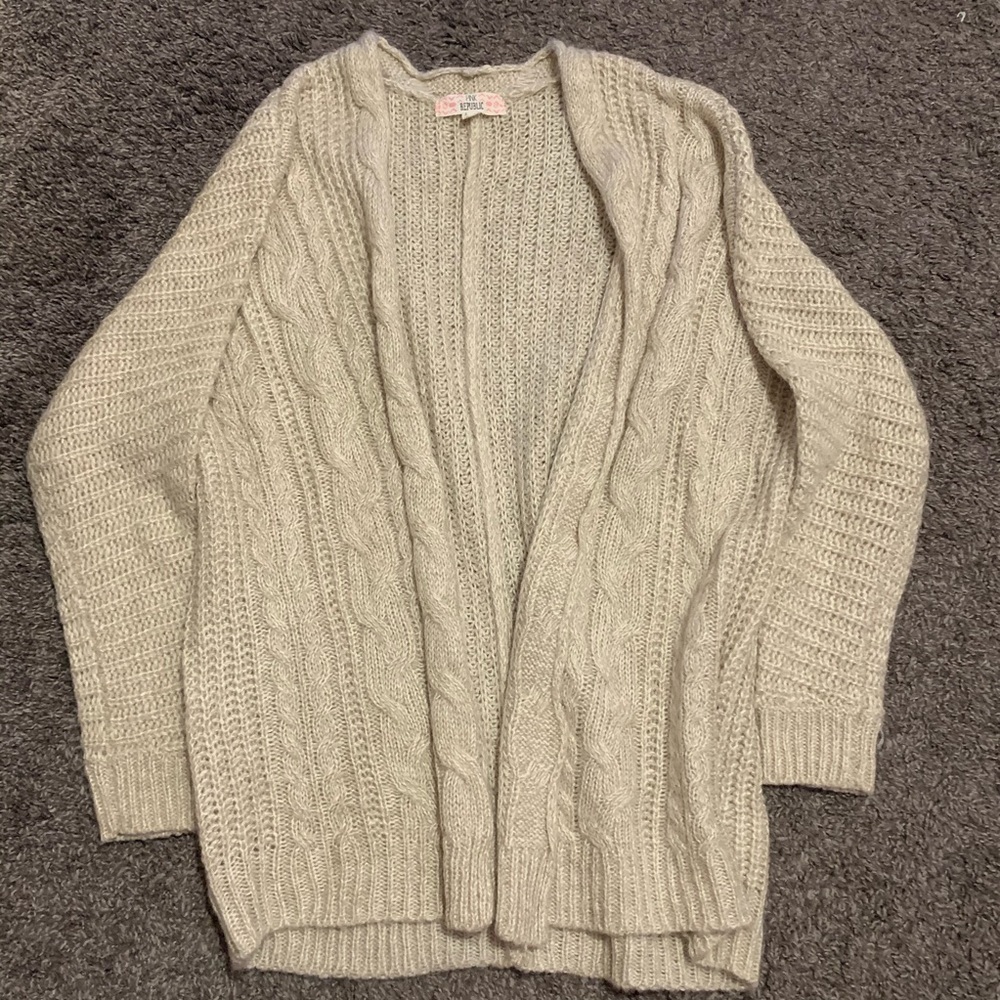 KNITTED CARDIGAN TAN